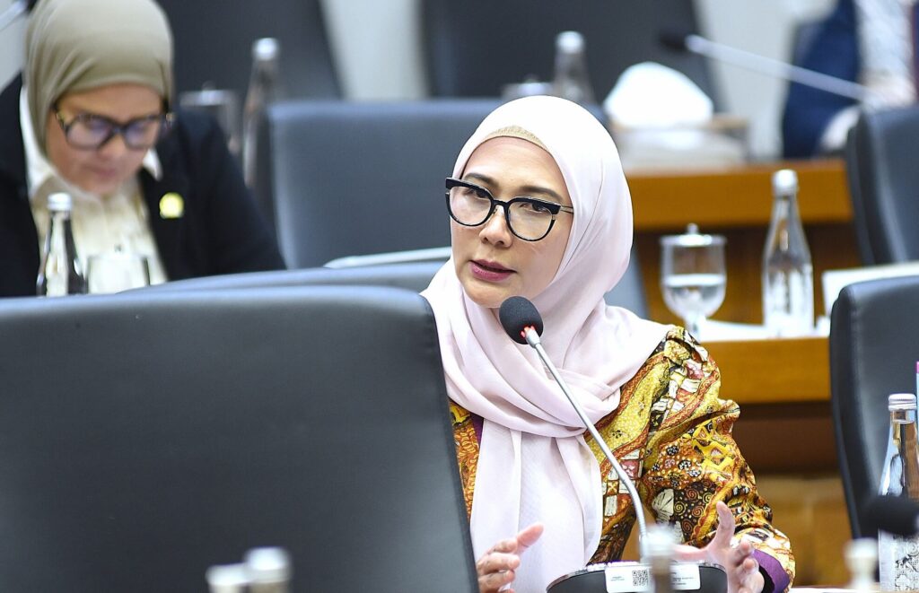 Ilustrasi Penyampaian Melati Erzaldi terkait Penguatan Pramuka dalam RUU PIP