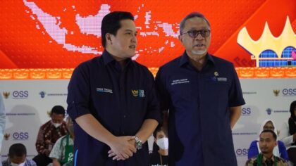 Foto Zulkifli Hasan dengan Erick Thohir