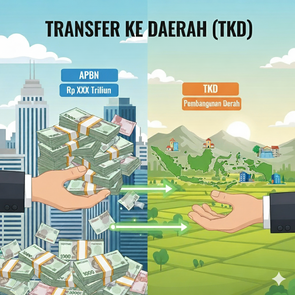 Ilustrasi TKD transfer ke daerah setelah APBN 2026 diresmikan